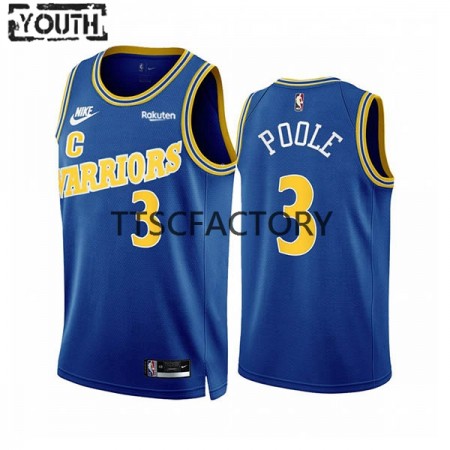 Golden State Warriors Jordan Poole 3 Jordan 2022-23 Classic Edition Royal Pelipaidat Swingman - Lasten